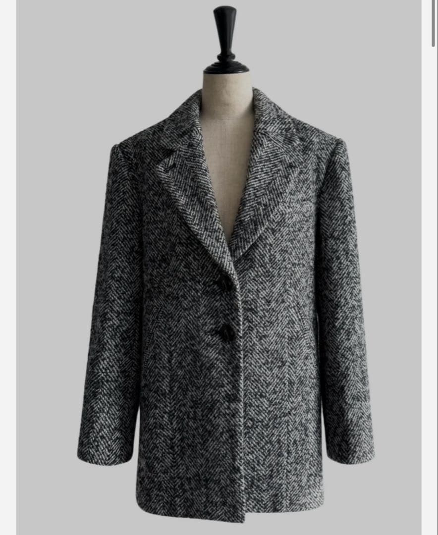 限定値引き⭐︎shellerシェリエherringbone jacket coat