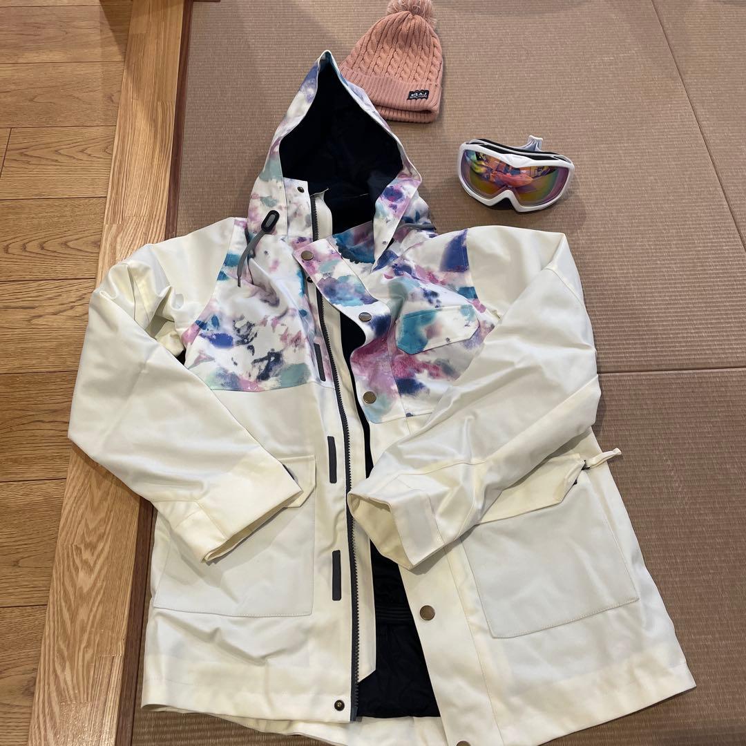 スノーボードウェア　セット　ニット帽　ゴーグル　レギンス　Mサイズ