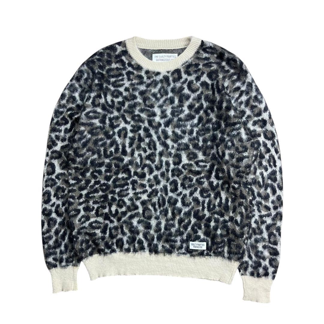 WACKO MARIA レオパード柄 モヘア ニット セーター 総柄 S