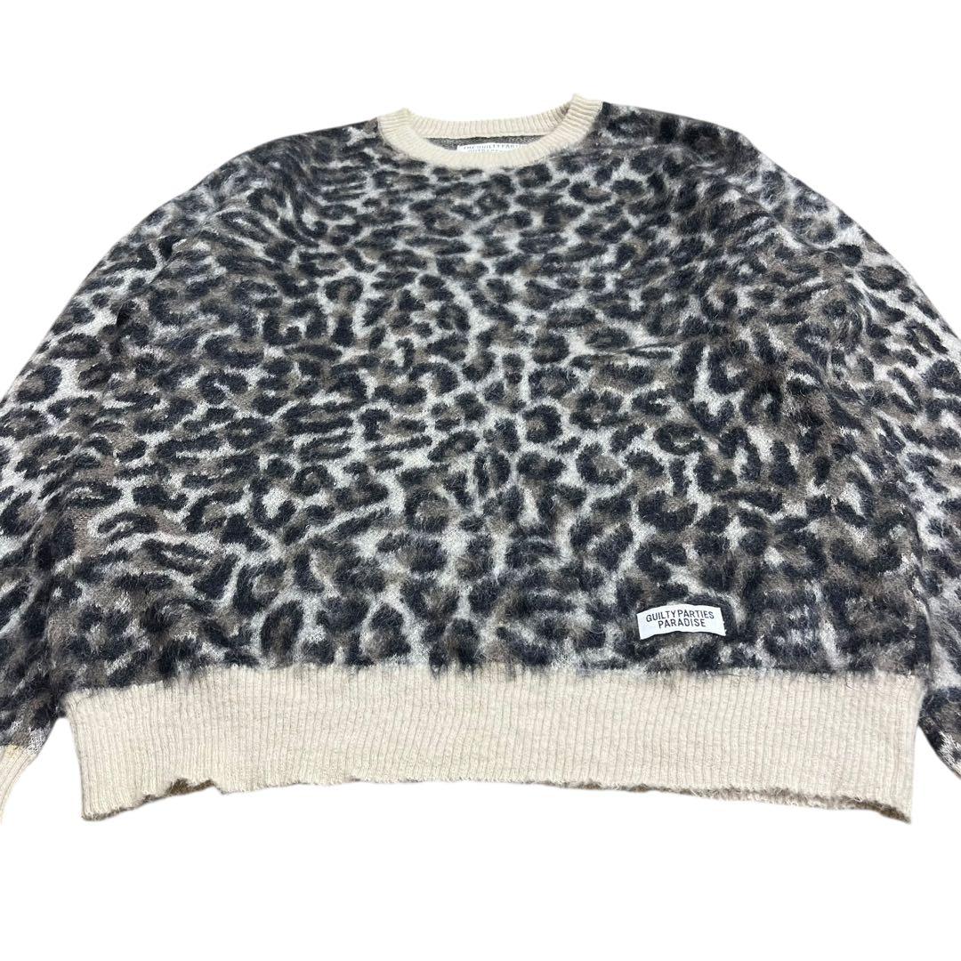 WACKO MARIA レオパード柄 モヘア ニット セーター 総柄 S