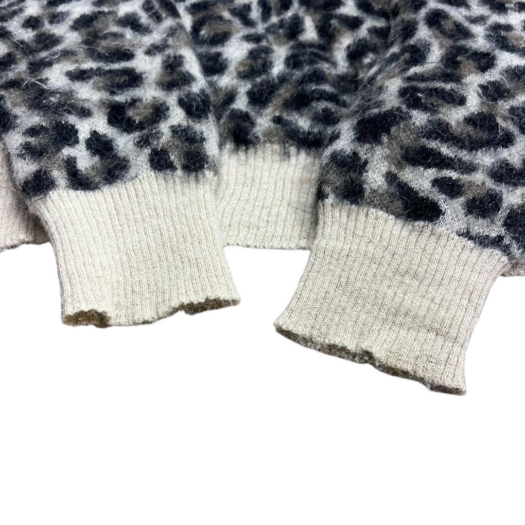 WACKO MARIA レオパード柄 モヘア ニット セーター 総柄 S