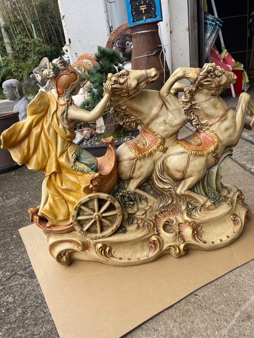 BEBE【ITALY】馬車ベンハー　ロココ調　西洋美術品　置物　オブジェ