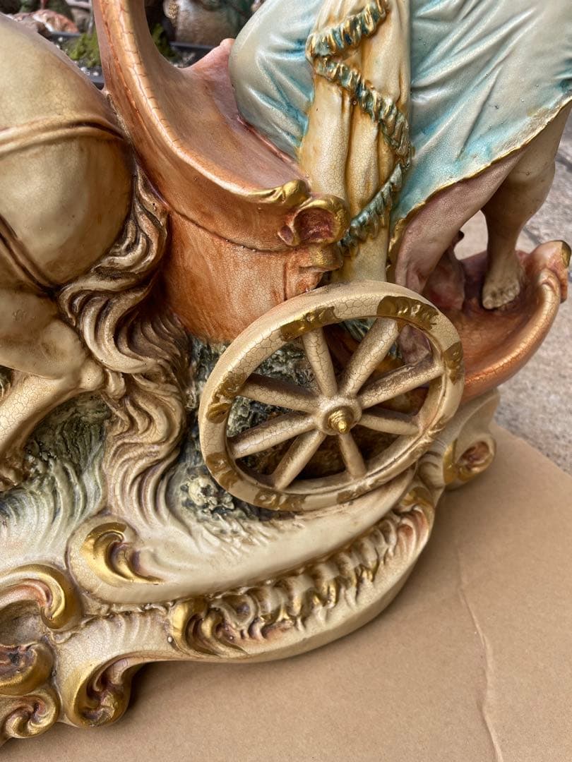 BEBE【ITALY】馬車ベンハー　ロココ調　西洋美術品　置物　オブジェ