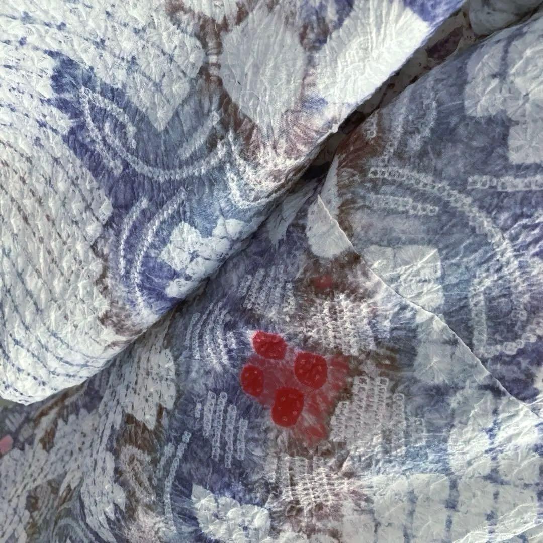 有松鳴海絞り・蜘蛛絞り　浴衣　手縫い　絞り浴衣　身丈156cm No.2-15