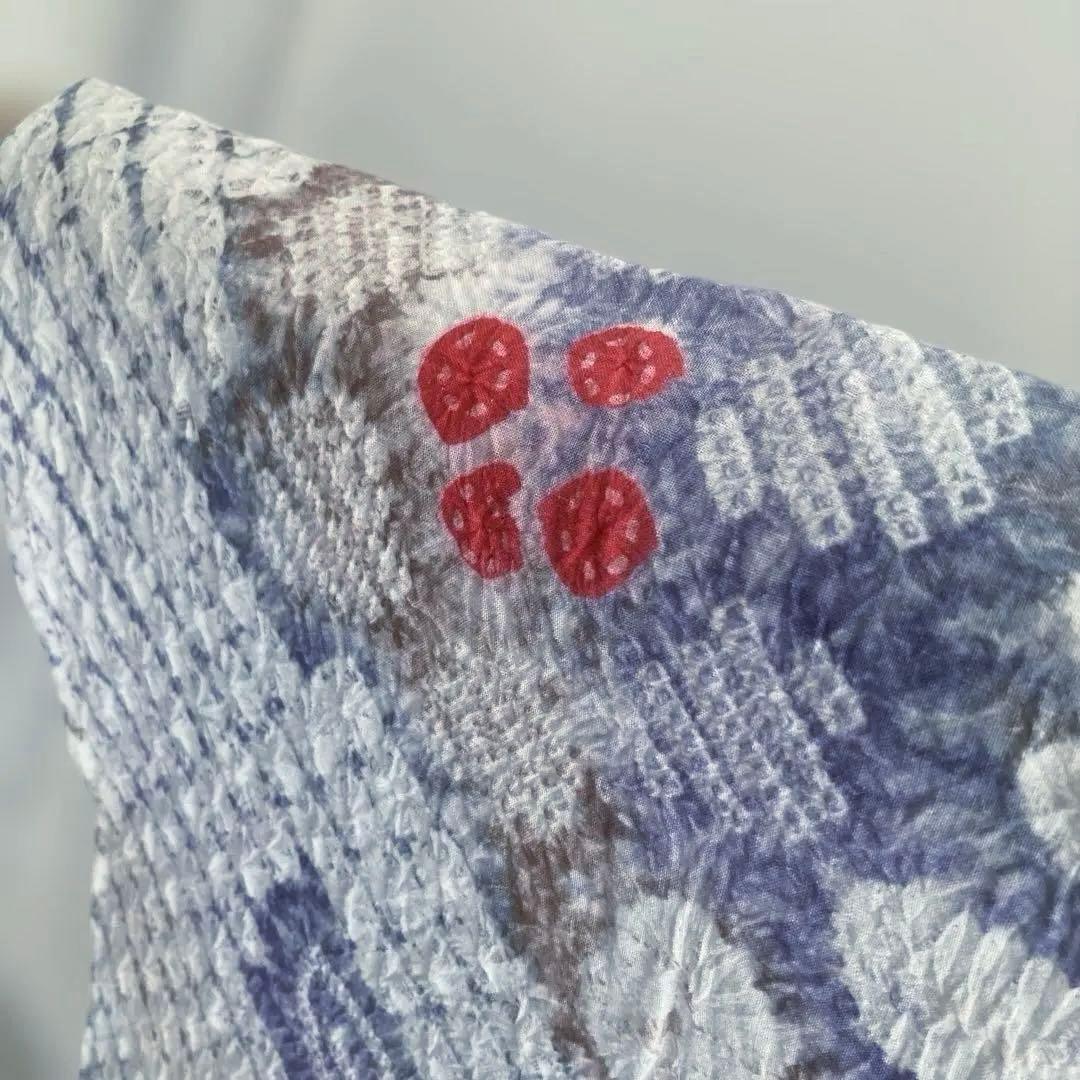 有松鳴海絞り・蜘蛛絞り　浴衣　手縫い　絞り浴衣　身丈156cm No.2-15