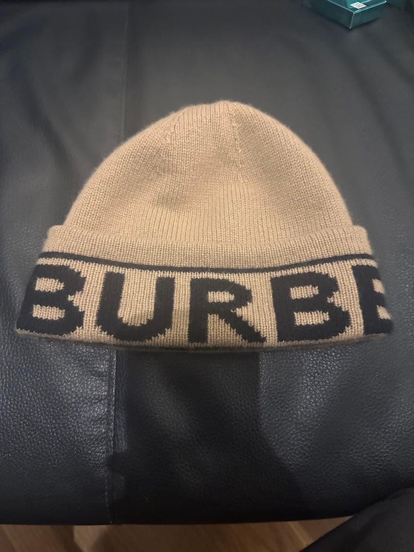 BURBERRY ニット帽 ベージュ 54-61cm