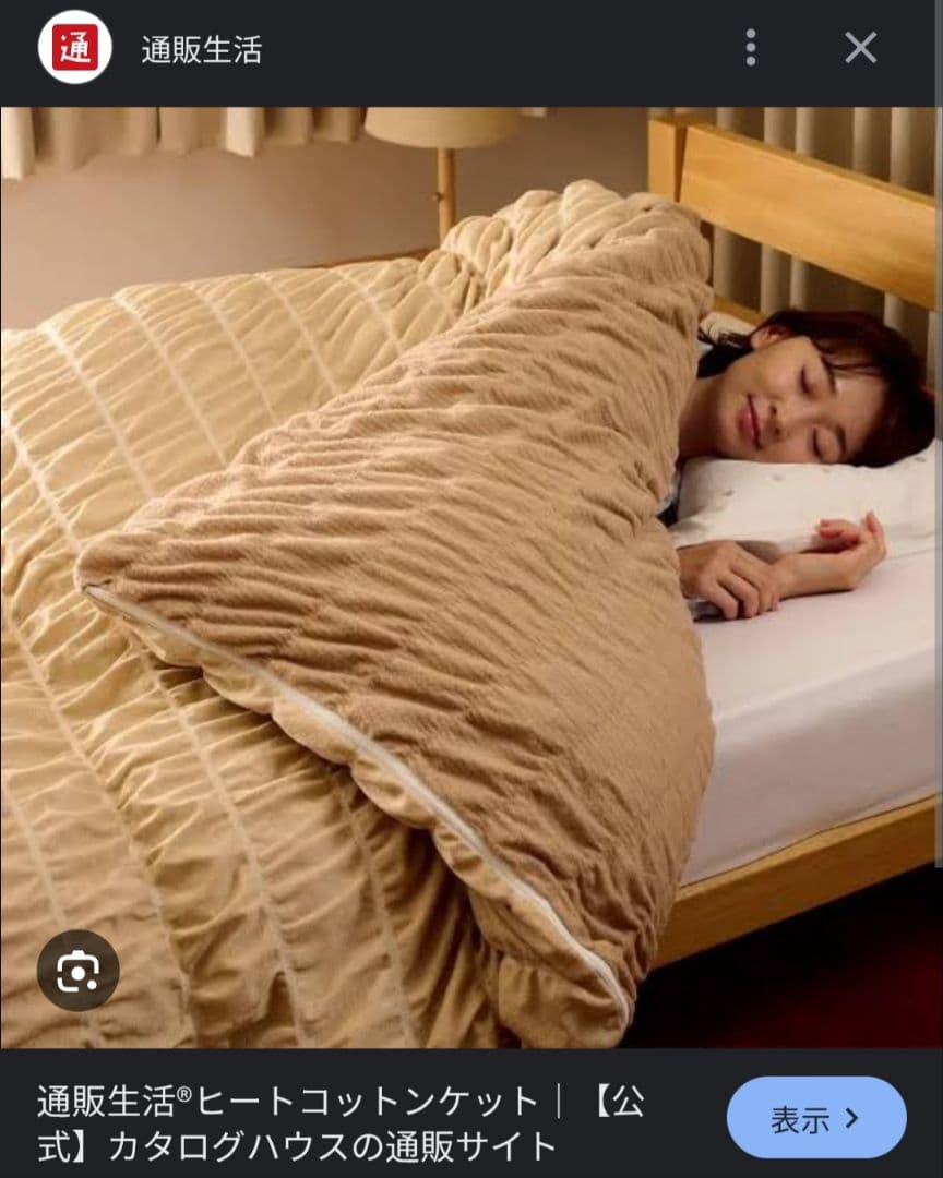 ロマンス小杉　通販生活　ヒートコットン　掛けふとんカバー　2枚セット