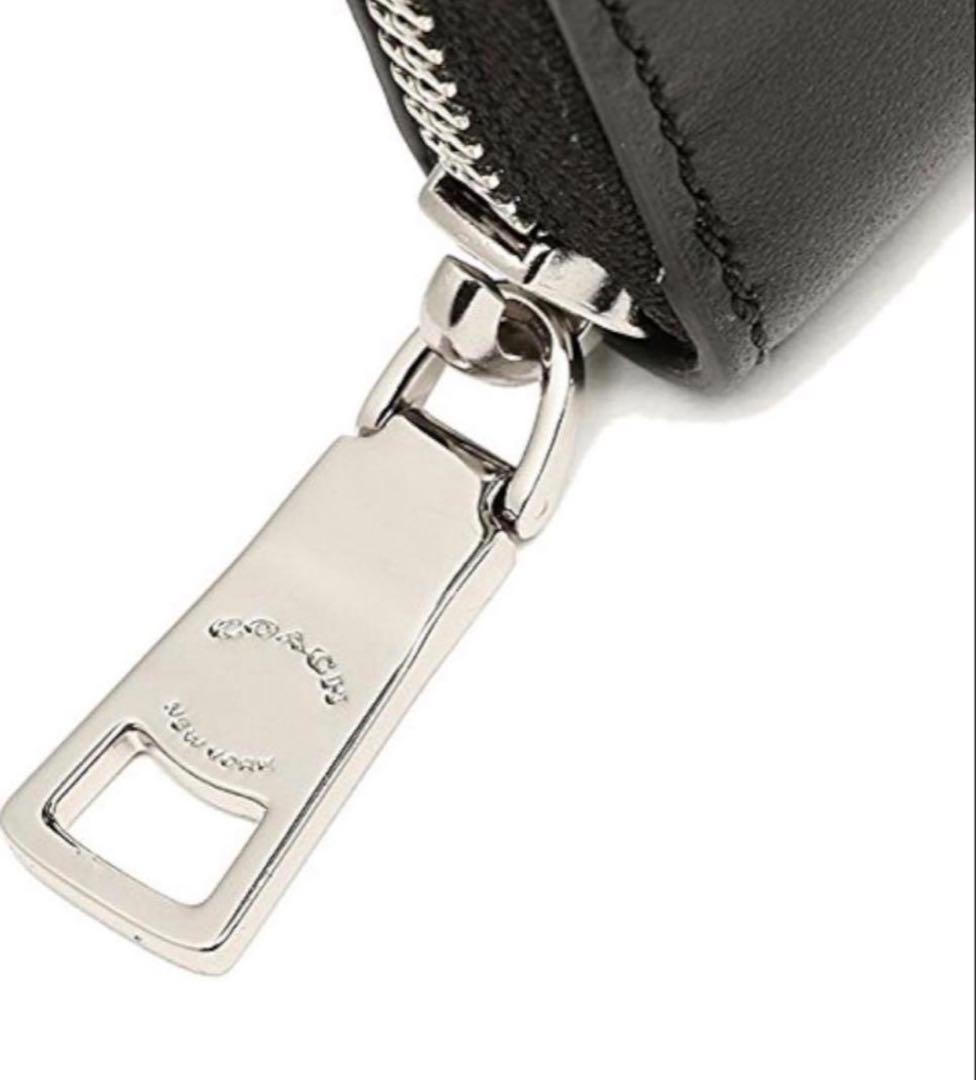 coachコーチスヌーピーコラボブラックレザー長財布