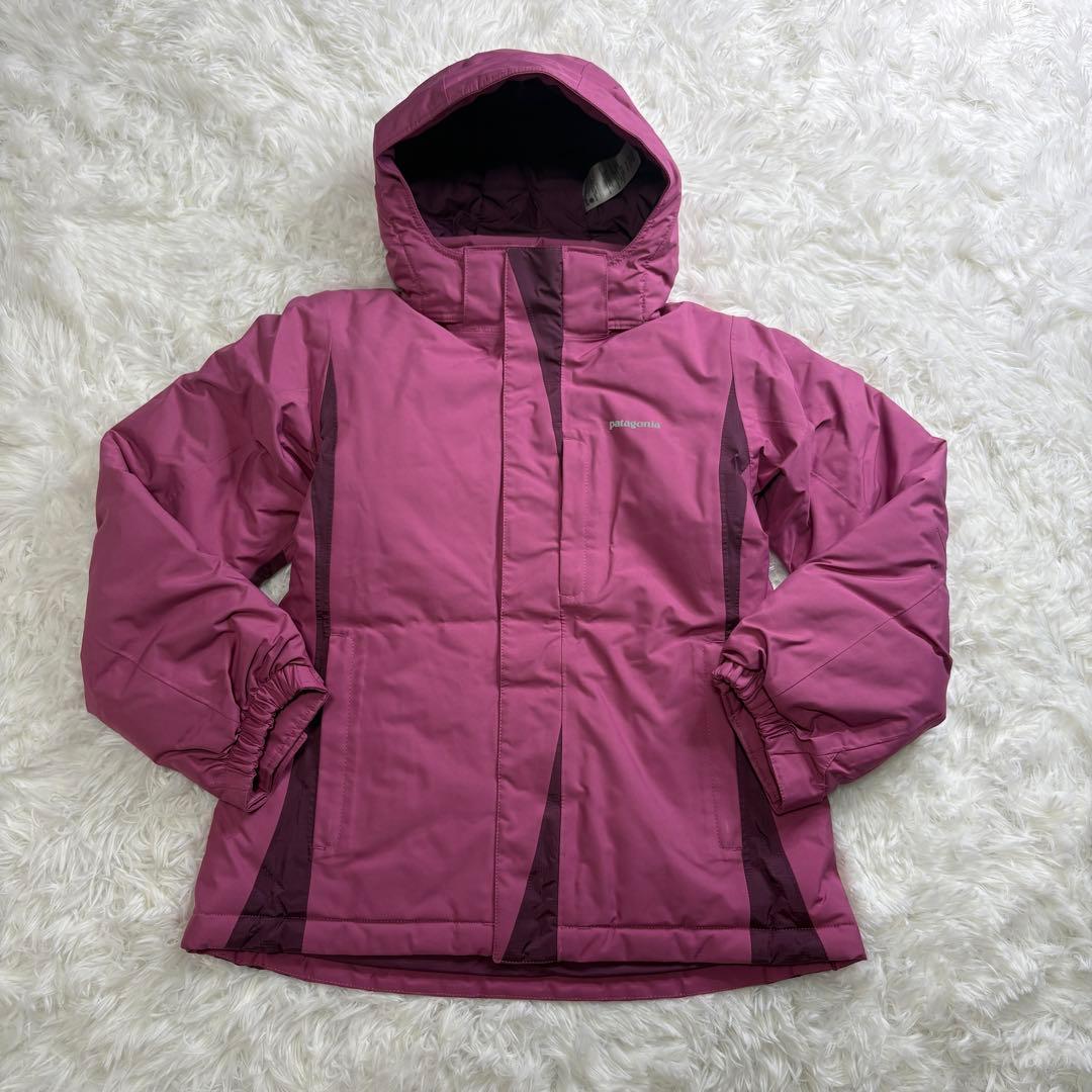 パタゴニアPatagoniaスキーウェアガールズM(10)ピンク白ホワイト