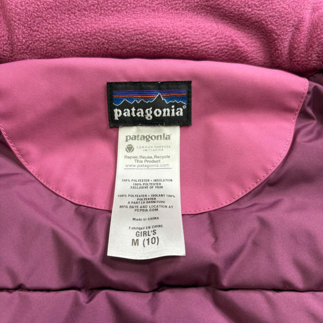 パタゴニアPatagoniaスキーウェアガールズM(10)ピンク白ホワイト