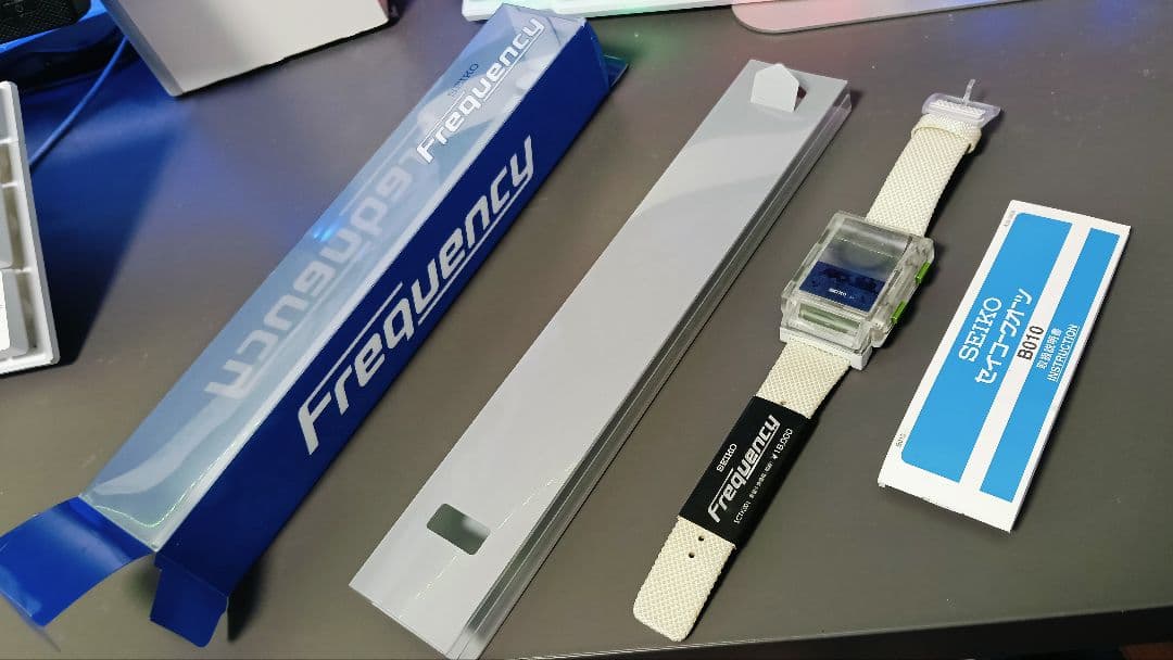 セイコー フリークエンシー腕時計 ホワイトクリアglobeグローブ小室哲哉