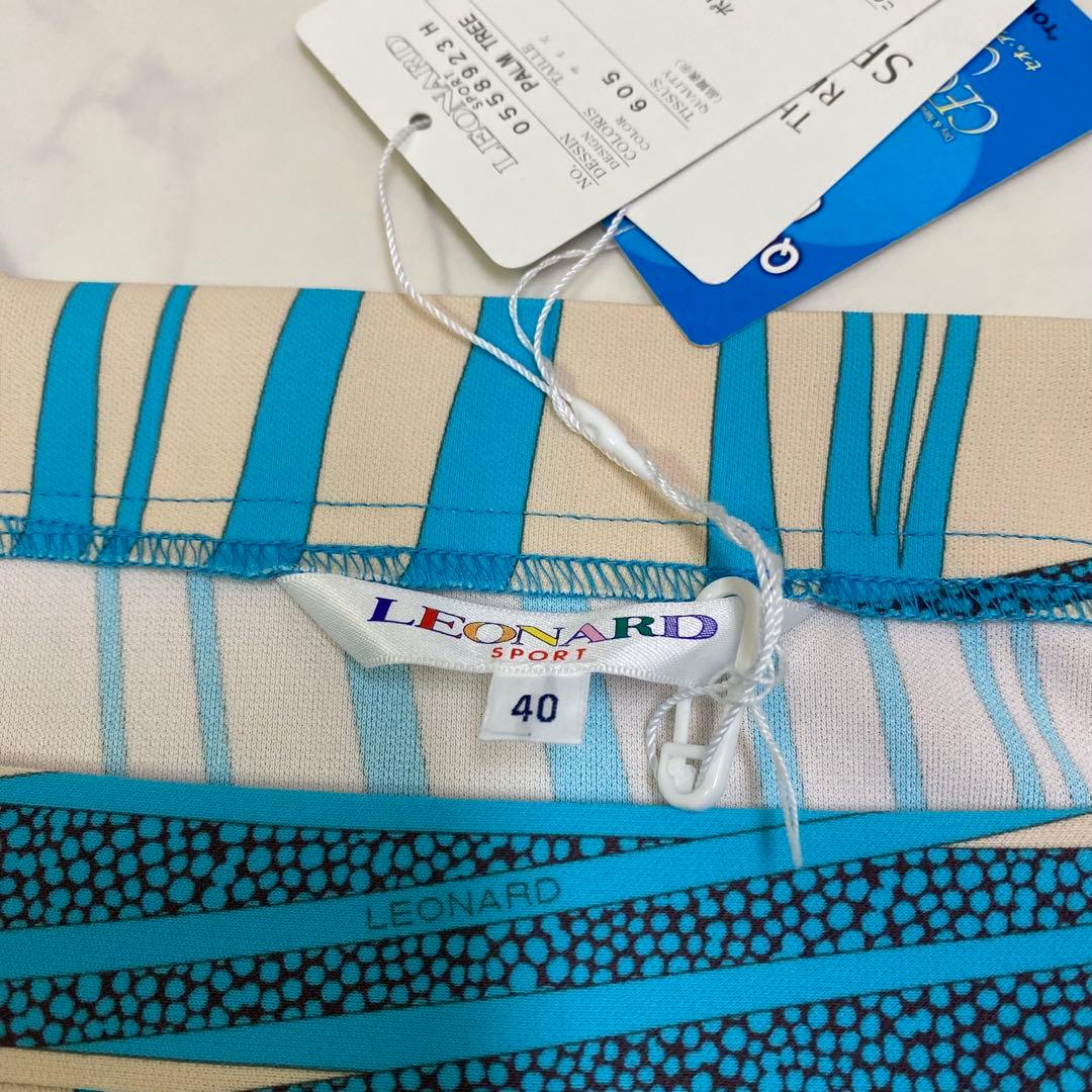 タグ付き新品★LEONARD レオナール ミニワンピース チュニック 半袖 40