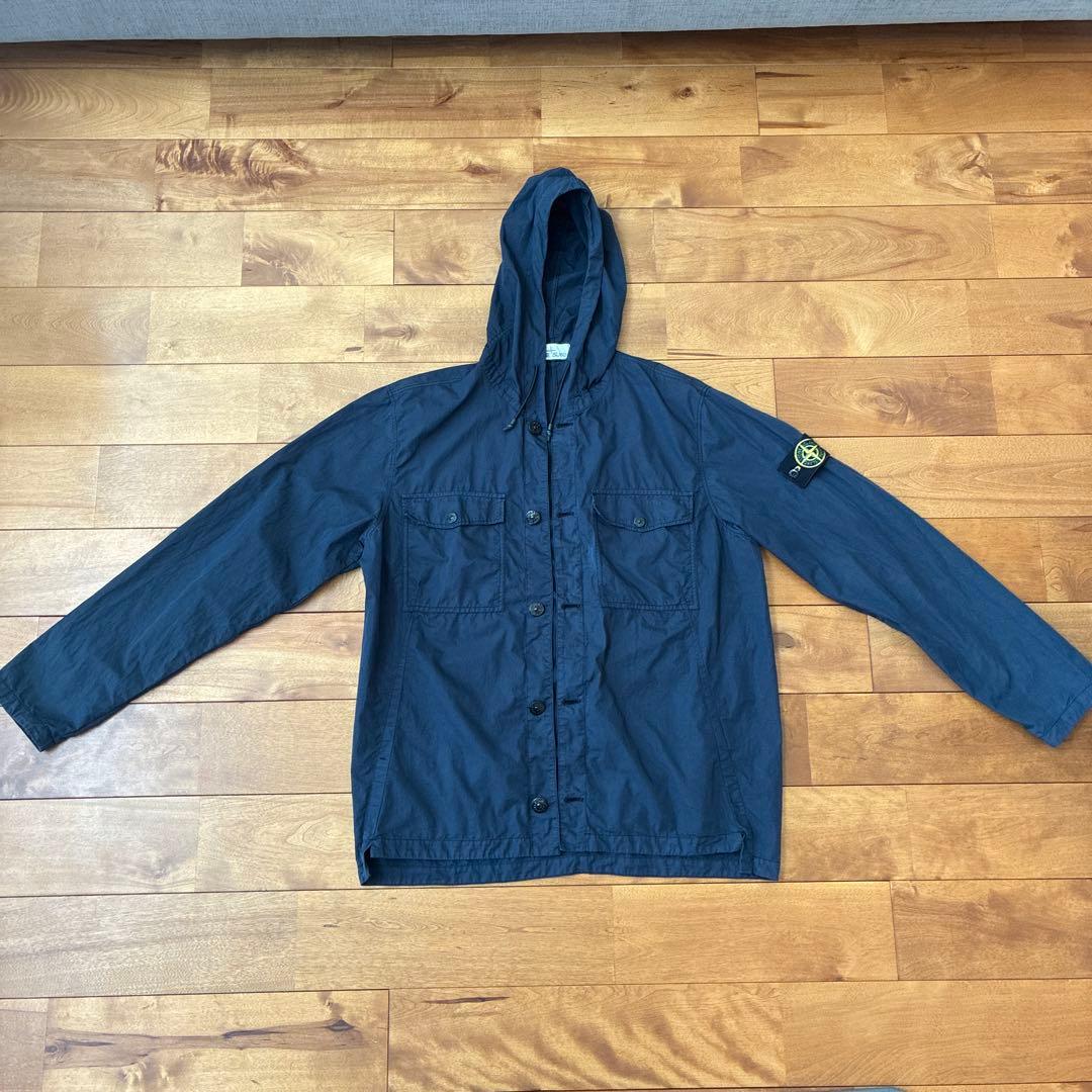 STONE  フード付きミリタリージャケット ネイビー