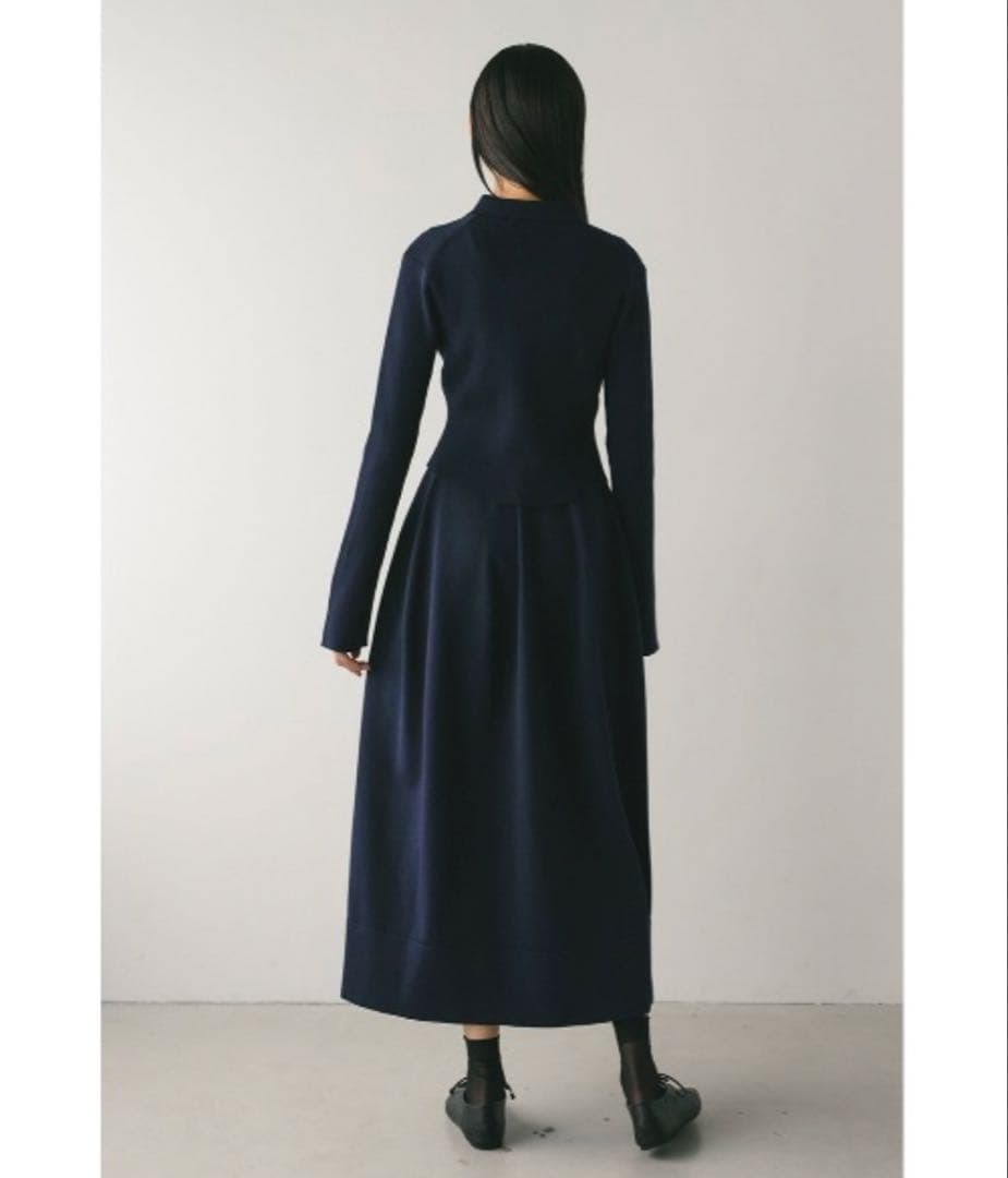 style mixer 2ピースポロニットワンピース　ネイビー