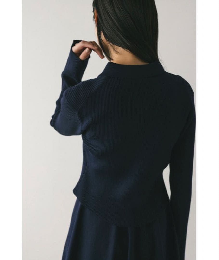 style mixer 2ピースポロニットワンピース　ネイビー