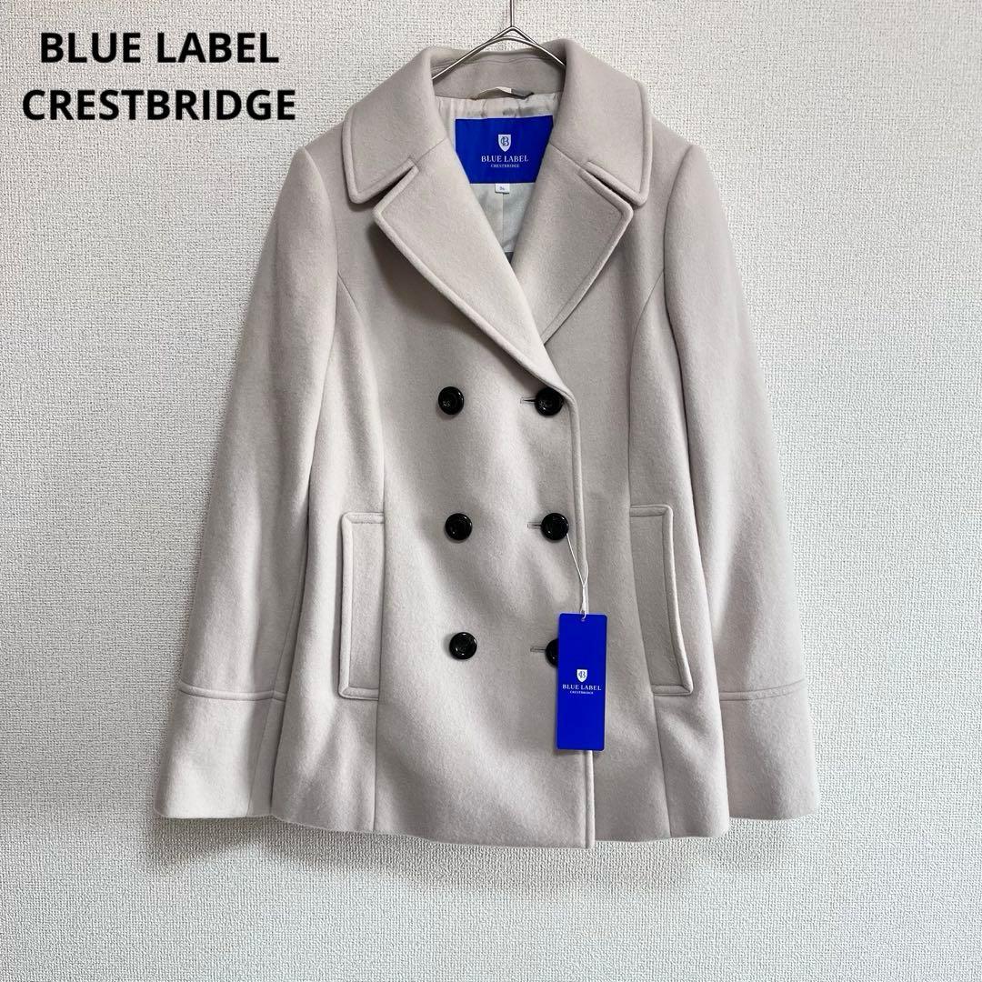 新品　ブルーレーベル　エアリーウールビーバーピーコート　チェック