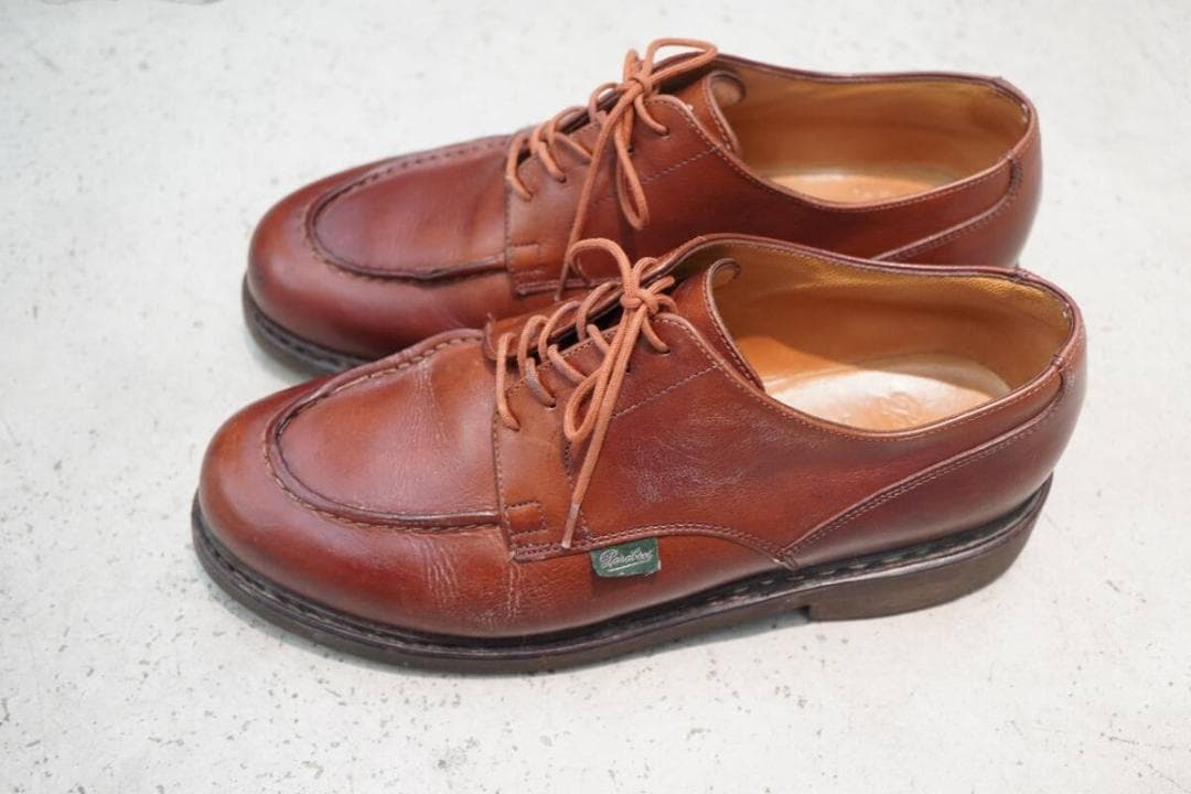 美品 PARABOOT CHAMBORD マロン レザー シューズ 907P▲