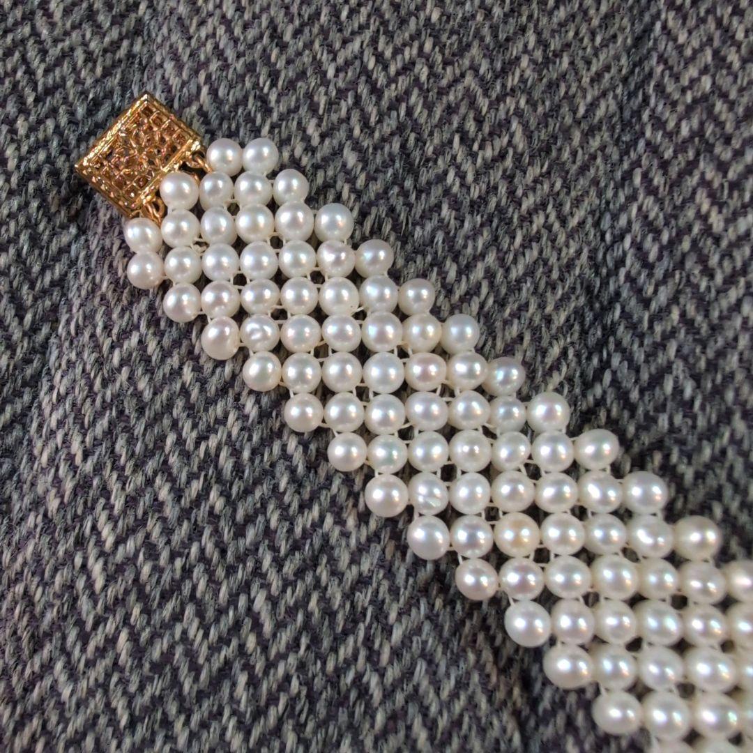 淡水真珠　ベビーパール　編み込み【ネックレス/時計/指輪/ブレスレット】セット