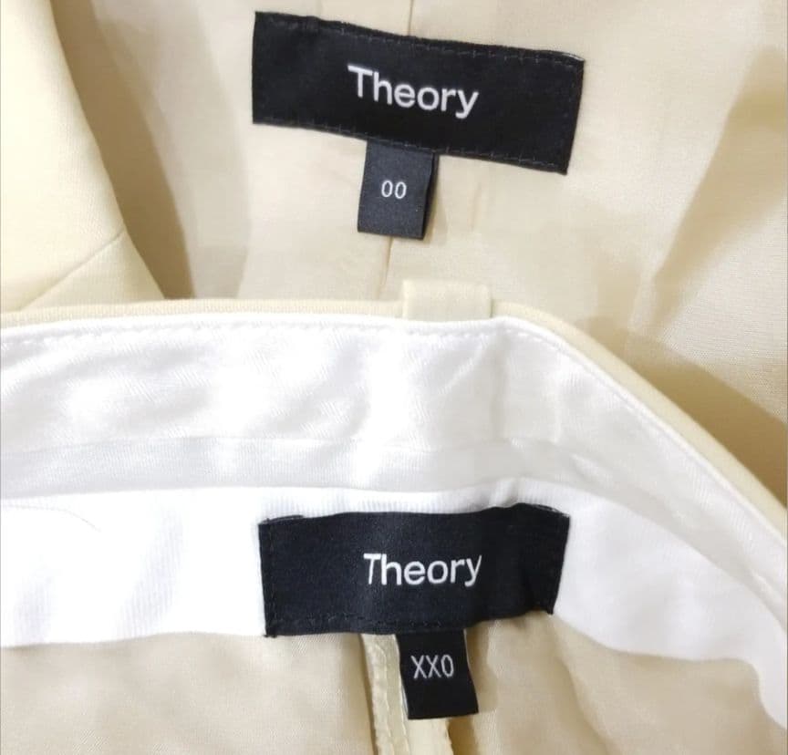 美品　theory ダブルジャケット　アイボリー