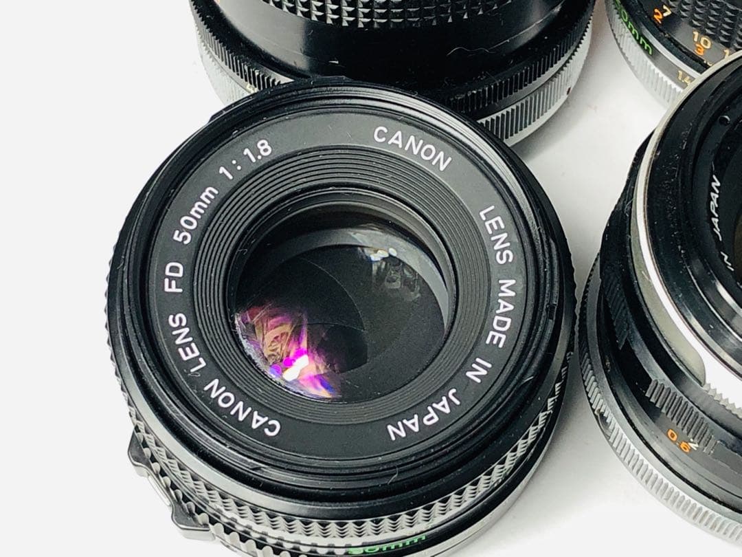Canon 単焦点レンズ 4本 まとめて カメラレンズ 動作未確認 ジャンク