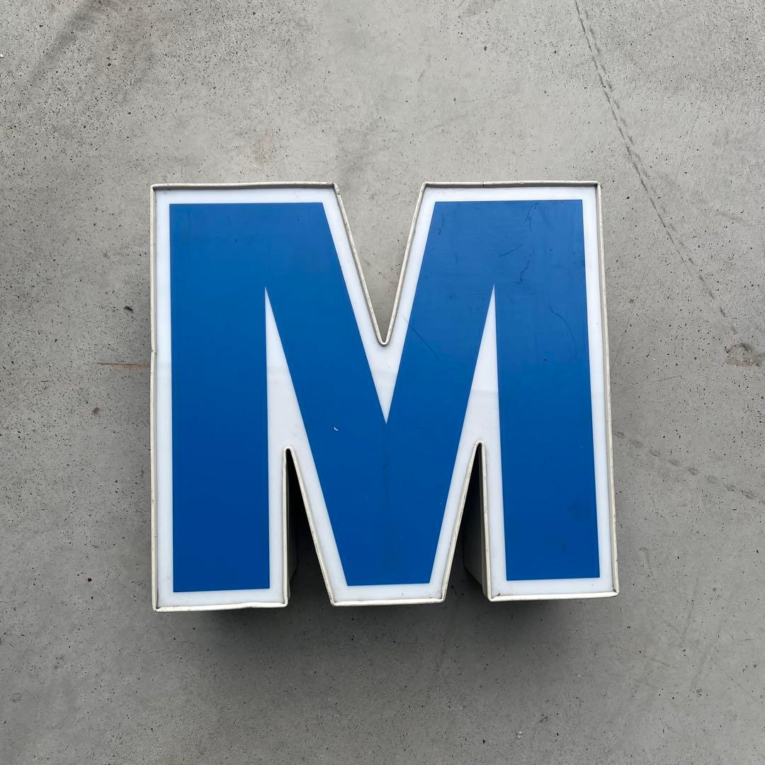 M 看板 アルファベット レターサイン 文字 アメリカ ビンテージ アンティーク