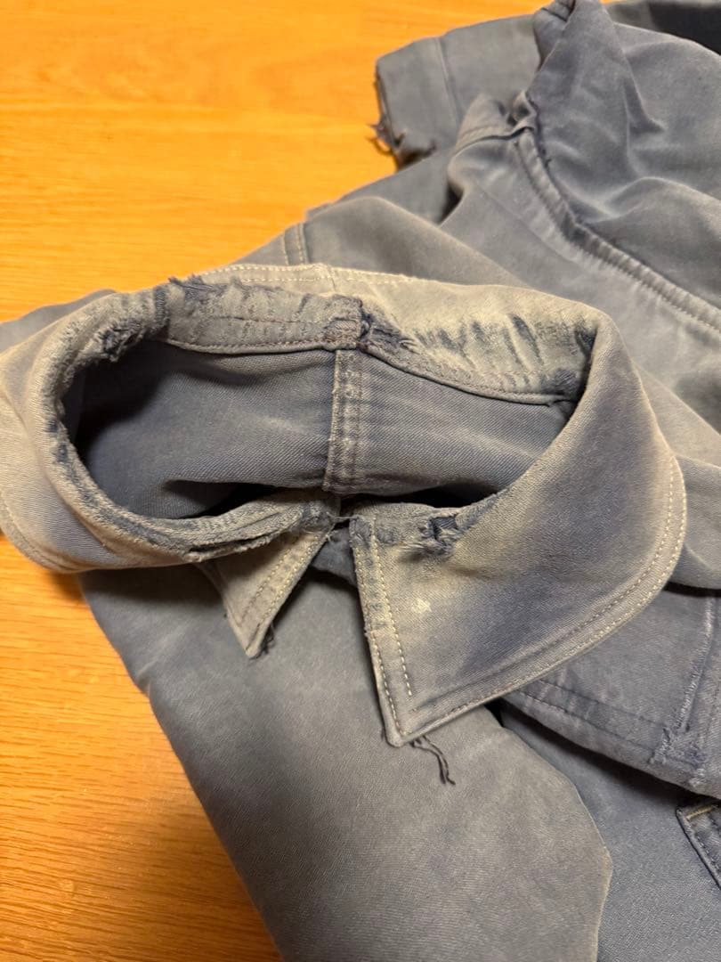 1950s モールスキンジャケット　ユーロ　フェード　ボロ