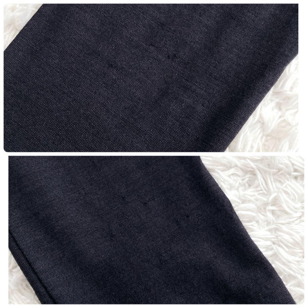 レオナール✨チュニック カットソー ハイネック トリム 花 香水柄 濃紺 M