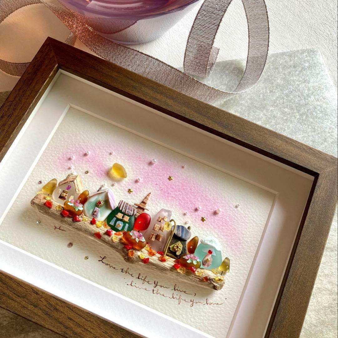 れい　オーダー受付　シーグラス／天然石／フレームアート