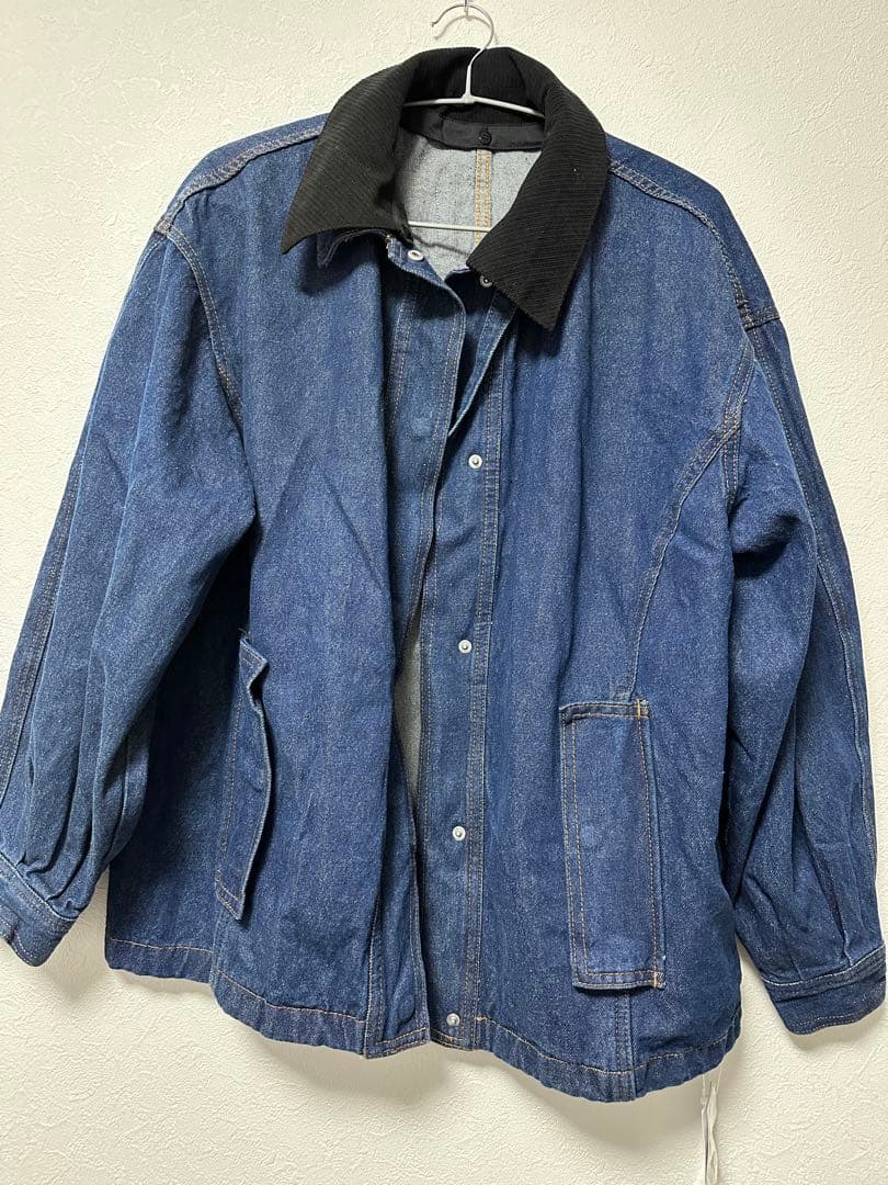 未使用 KBF 2WAYカラーデニムブルゾン ブルー