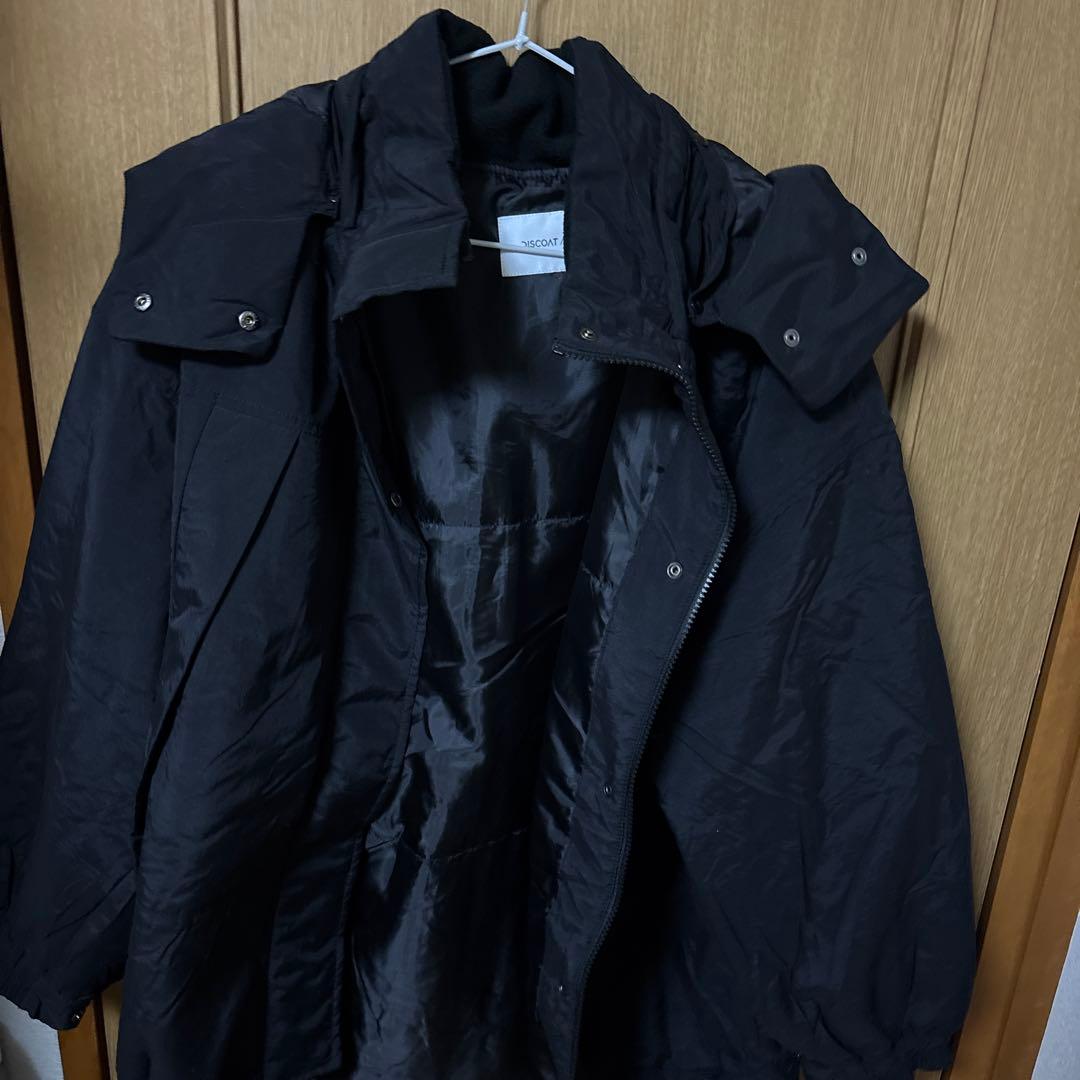 discoat 機能中綿モンスターショートコート ブラック モンスターコート