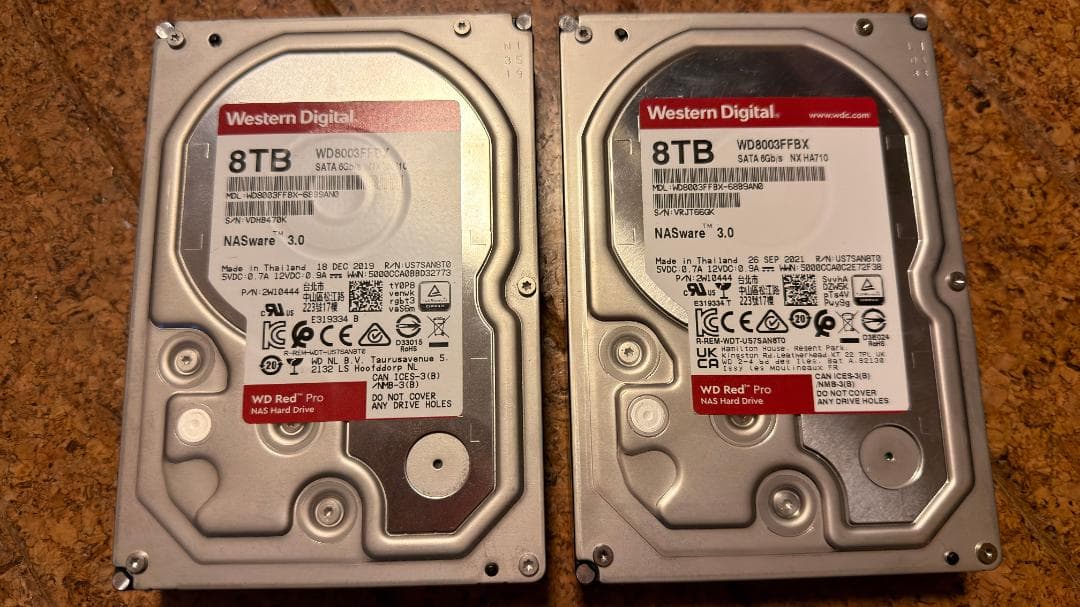 内蔵型ハードディスクドライブ Western Digital 8TB HDD WD8003FFBX