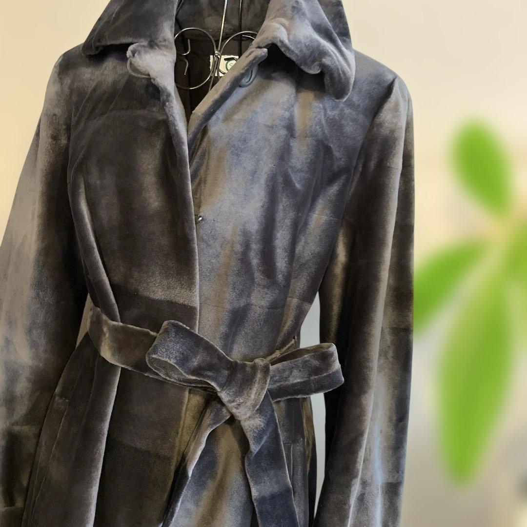 【美品】CARVEN　カルヴェン ミンク ロング　コート 裏地 シルク 高級毛皮