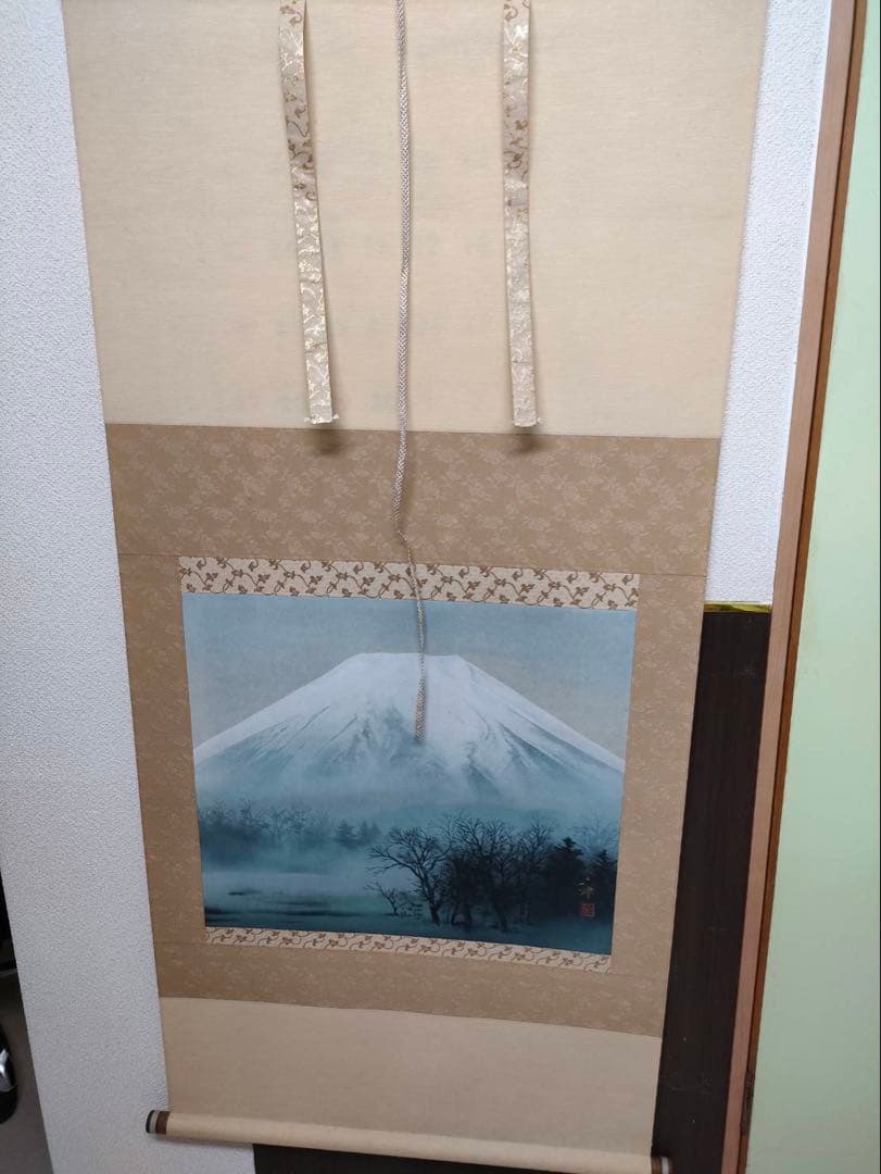 3-1898 掛軸　富士　大竹卓　作