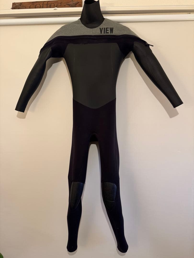 VIEW チェストジップ5/3セミドライフルスーツ 黒/グレー