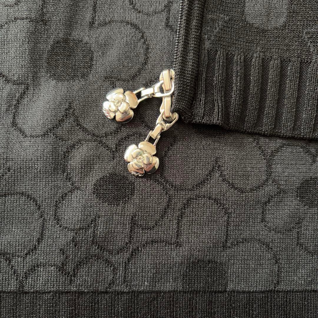 新品 エムズグレイシー デイジー柄 パール リボンパーカー 花柄 L《663