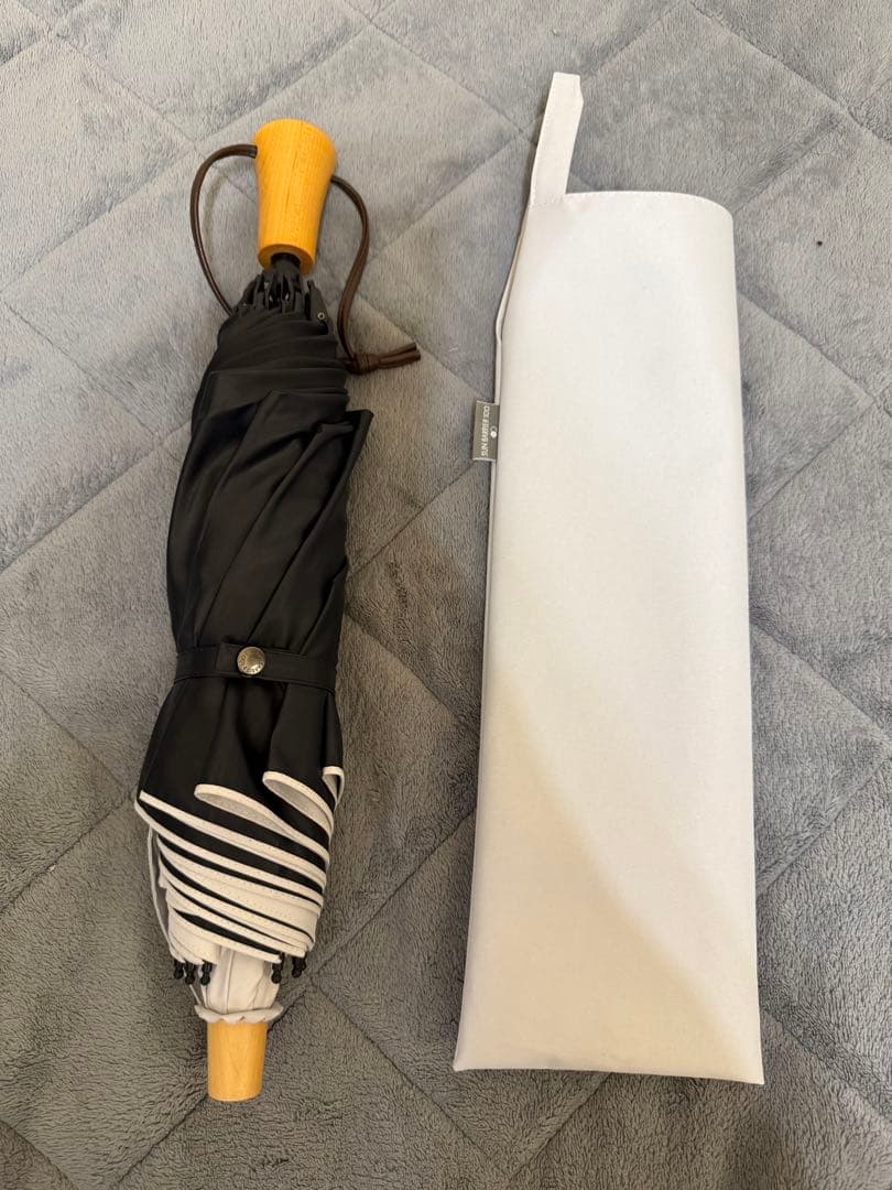 サンバリア100 日傘 2段折　無地 ホワイト