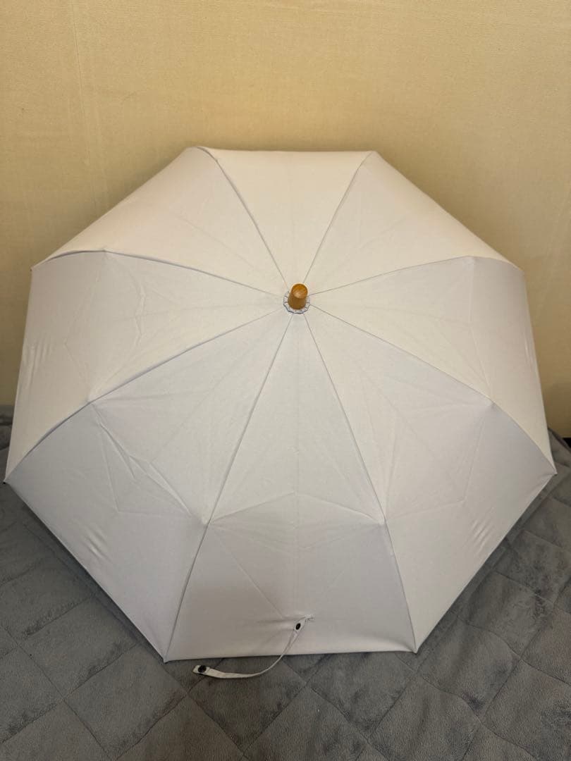 サンバリア100 日傘 2段折　無地 ホワイト