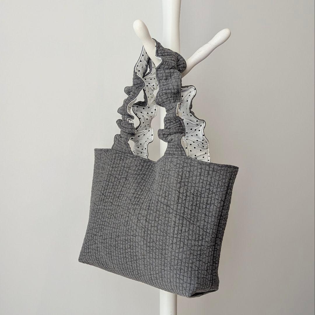 ユミ ヌビバッグ フリルハンドル ヌビトートバッグ A4サイズ