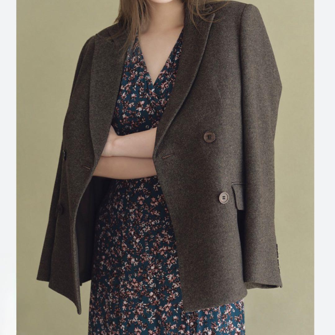 FRAY I.D 24AW ダブルボタンウールジャケット　テーラード　茶色