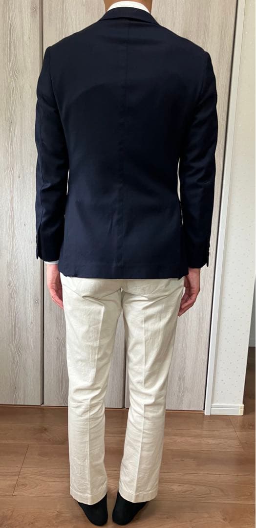 タイムセールEDIFICE ロロピアーナのSUPER130’Sネイビージャケット