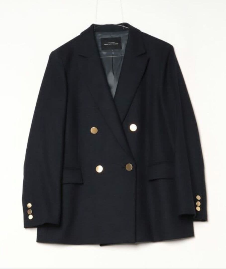 グリーンレーベルリラクシング　ダブルジャケット　ネイビー　38