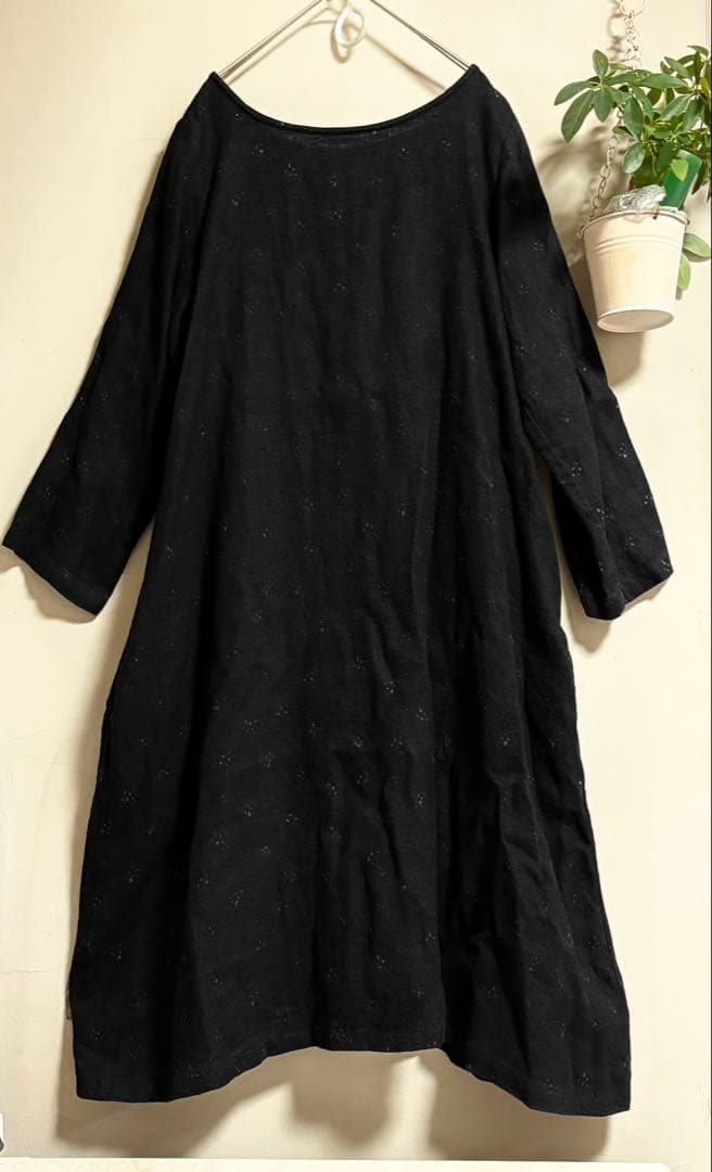 nest Robe ciel　前開きリネンワンピース　羽織り　替えボタン付