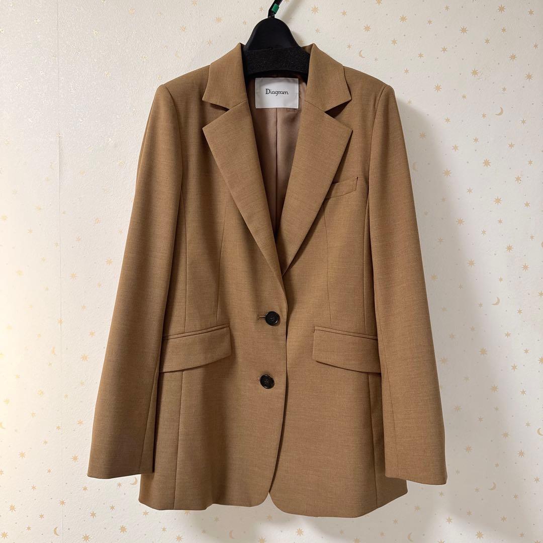 【グレースコンチネンタル】新品 シングルテーラードジャケット キャメル 38