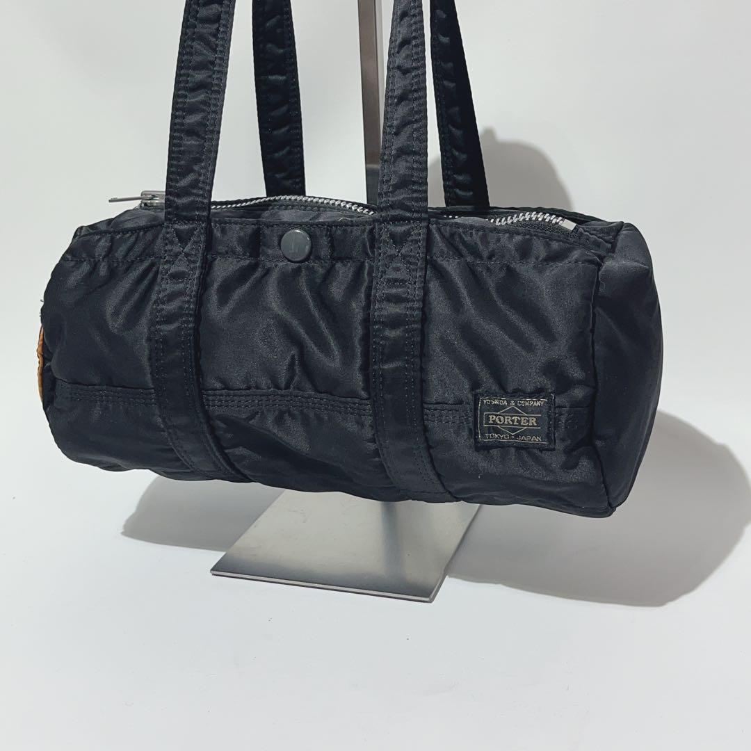 美品 ポーター タンカー ミニボストン S ドラムバッグ ロール ダッフル 黒
