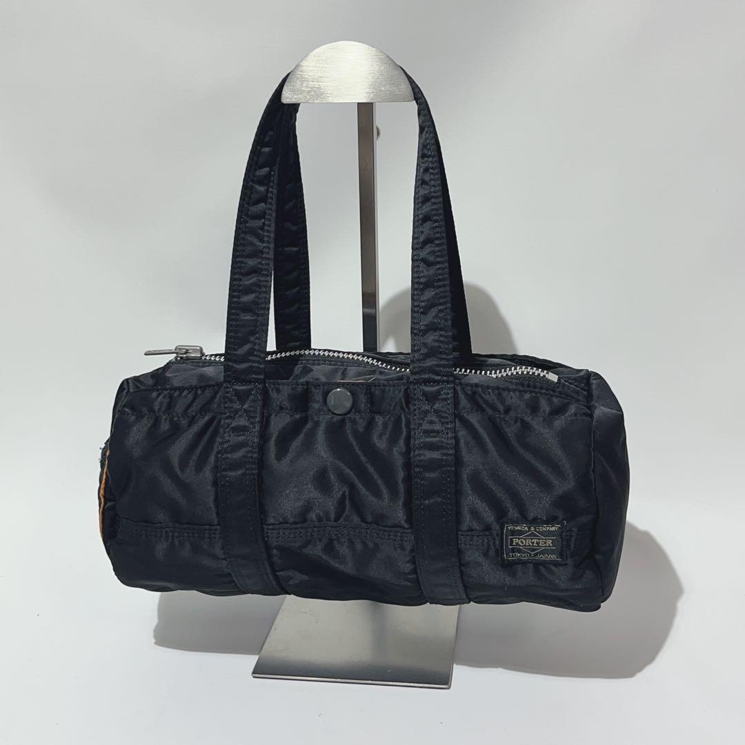 美品 ポーター タンカー ミニボストン S ドラムバッグ ロール ダッフル 黒