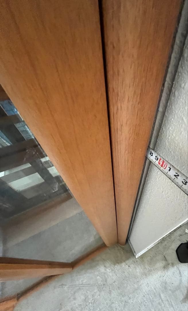 【新春特価】木製ガラス扉キャビネット 5段　(棚板もガラスで、めちゃ綺麗です)