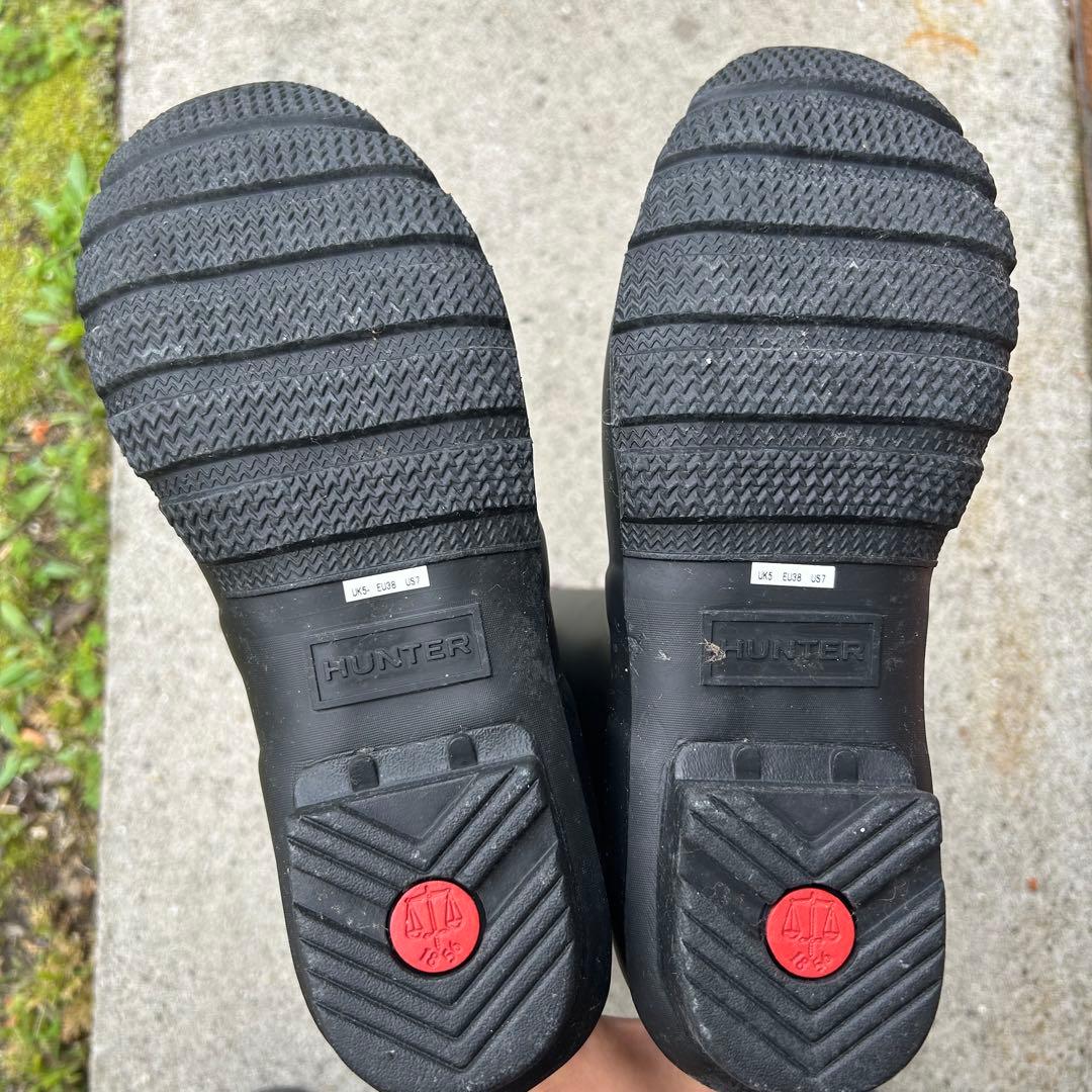 HUNTER ブラック 長靴 バックル付き 24cm