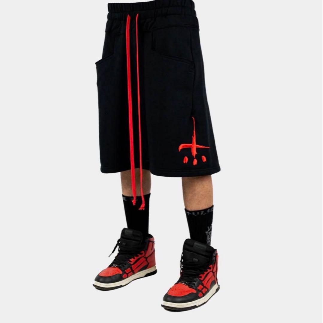 美品⭐️cvtvlist usual shorts 黒赤 サイズ2(L)