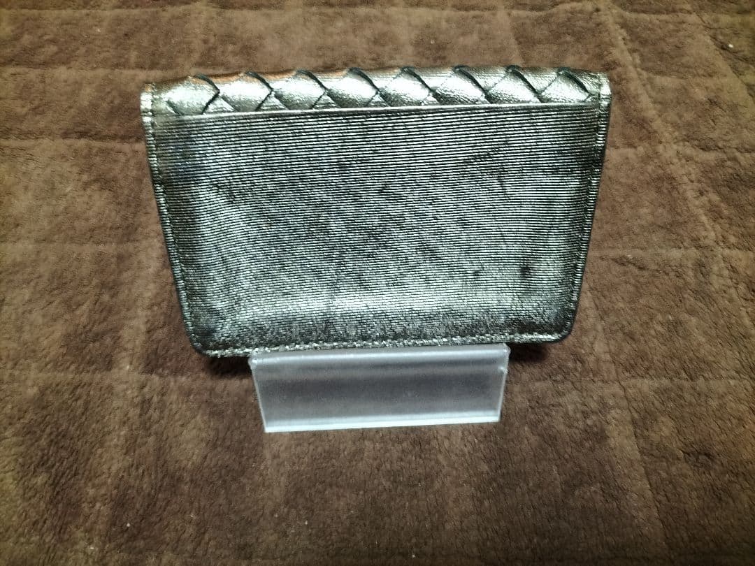 Bottega Veneta メタリックグレー 名刺入れ