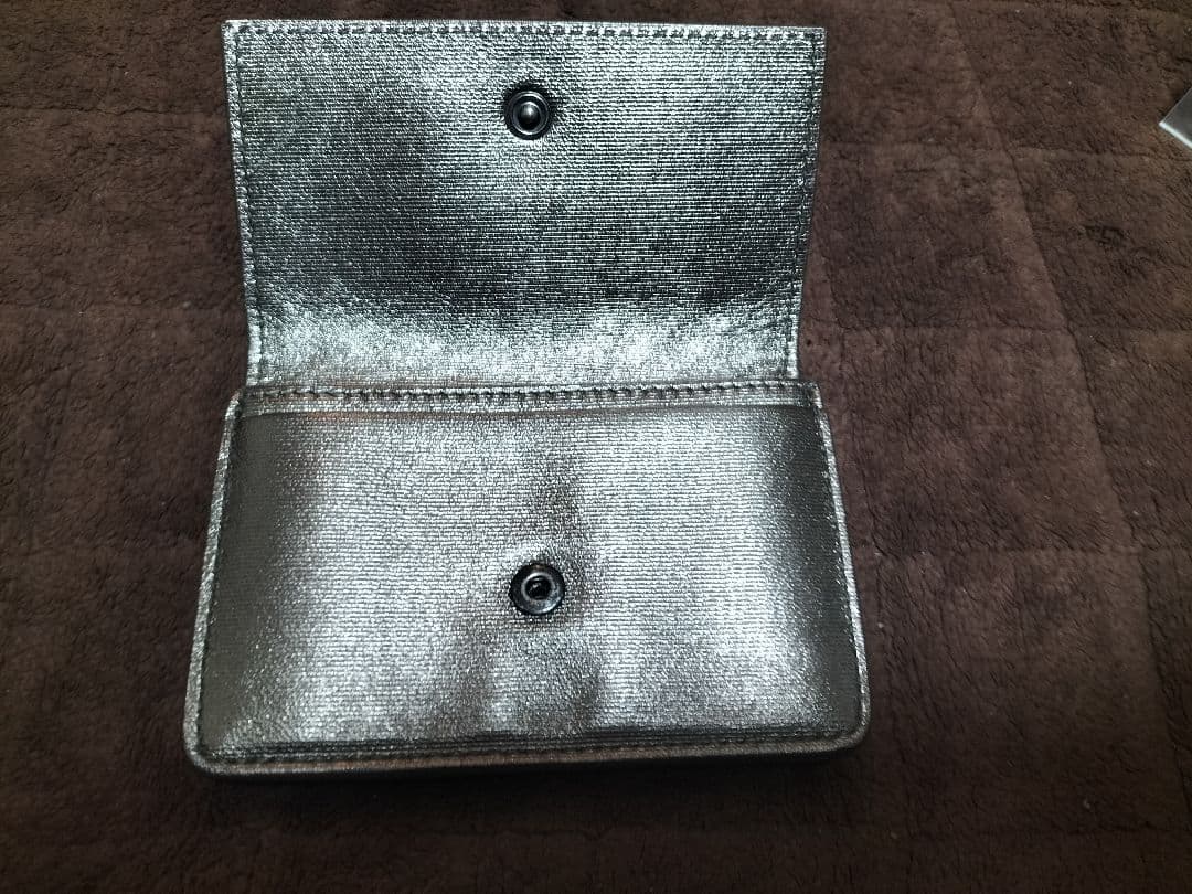 Bottega Veneta メタリックグレー 名刺入れ